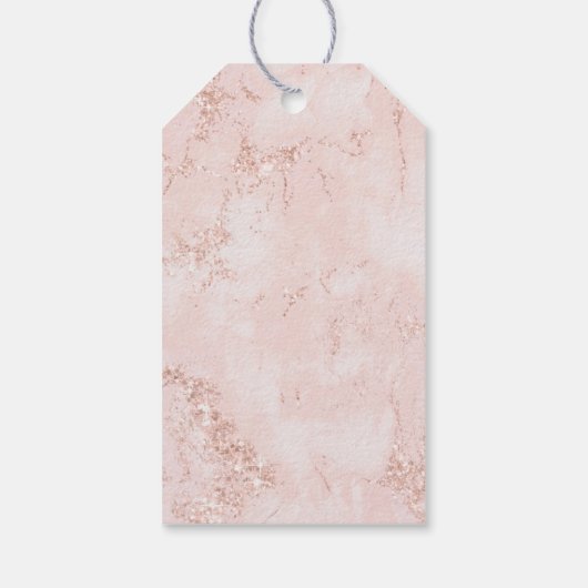 Agate Geode Glitter Wedding Roos Gold ID647 Cadeaulabel (Achterkant)