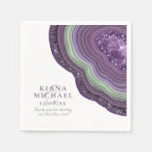 Agate Geode Glitter Wedding Violet ID647 Servet (Voorkant)