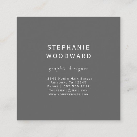 Agate Geode Gray White Silver Faux Glitter Vierkante Visitekaartje (Achterkant)