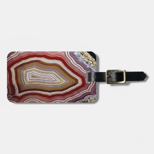 Agate Geode Pattern Bagagelabel (Voorkant horizontaal)