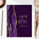 Agate Geode Script Purple Gold Plum Mariage Plans<br><div class="desc">Cet élégant wedding planner moderne présente une aquarelle violette décorée de parties scintillant en faux or. Customisez facilement le texte de couleur or sur un riche arrière - plan de prune, avec les noms de la mariée et du marié en calligraphie manuscrite sur une grande esperluette. Ajoutez le titre et...</div>