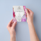 AGATE GLITTER BAT MITZVAH Invitation BUDGET Flyer (Hand)