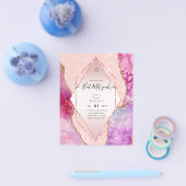 AGATE GLITTER BAT MITZVAH Invitation BUDGET Flyer (Enkel)