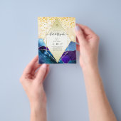 AGATE GLITTER BAT MITZVAH Invitation BUDGET Flyer (Hand)