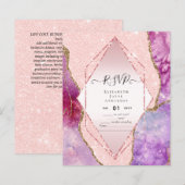 AGATE GLITTER RSVP Budget (Voorkant / Achterkant)