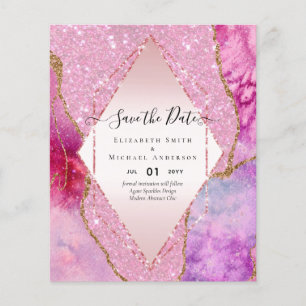 AGATE GLITTER Save the Dates Glamor BUDGET Flyer