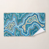 Agate graphique en or bleu (Serviette à main)
