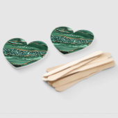 Agate Green Gold Glitter Geode Marble Custom Name Handwaaier (Niet-gemonteerd)
