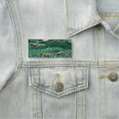 Agate Green Gold Glitter Geode Marble Custom Name Naamplaatje (In situ)