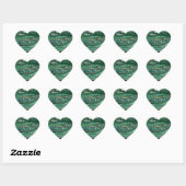 Agate Green Gold Glitter Geode Marble Name Sticker (Vel)