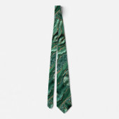 Agate Green Gold Glitter Marble Sparkle Emerald Stropdas (Achterkant)