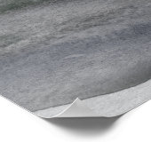 Agate Grey Abstract Waterverf schilderingspatroon Poster (Hoek)