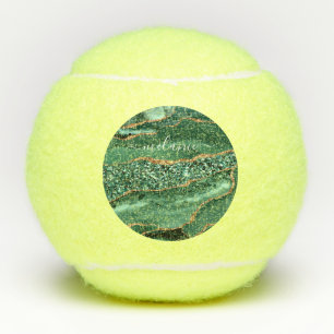 Agate Groen Goud Glitter Geode Marmer Aangepaste N Tennisballen