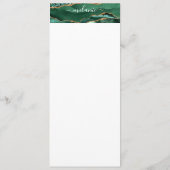 Agate Groen Goud Glitter Marmer Aangepaste Naam Me Menu (Achterkant)