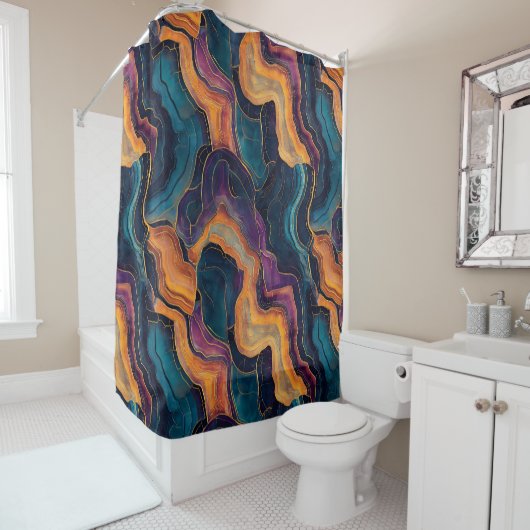 Agate Kunst Douchegordijn (In situ)