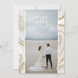 Agate Kwarts Achtergrond Foto Bruiloft Save The Date