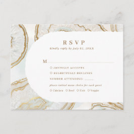 Agate Kwarts Achtergrond RSVP Reactie Aankondigingskaart