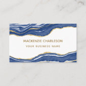 Agate Marble Blue Visitekaartje (Voorkant)