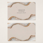 Agate Marble Pink Blush Geode die horizontaal vert Visitekaartje (Voorkant /achterkant)