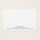 Agate Marble Pink Blush Geode die horizontaal vert Visitekaartje (Achterkant)