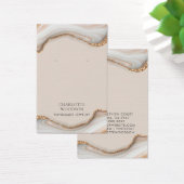 Agate Marble Pink Blush Geode Earring Display Card (Bureau)