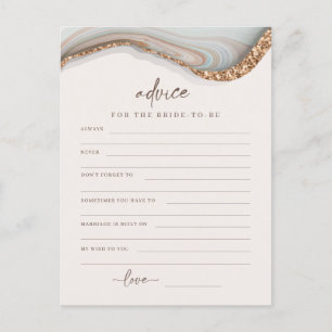 Agate Marble Stone Bride to be Advice Card Briefkaart