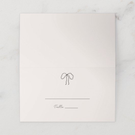 Agate Marble Stone Wedding Place Card (Buitenkant ongevouwen)
