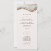 Agate Marble Texture Mariage programme de cérémoni (Dos)
