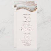 Agate Marble Texture Mariage programme de cérémoni (Devant / Derrière)