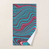 Agate marbré bleu et magenta ondulé Abrégé (Serviette à main)