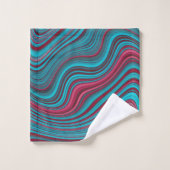 Agate marbré bleu et magenta ondulé Abrégé (Gant de toilette)