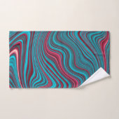 Agate marbré bleu et magenta ondulé Abrégé (Serviette à main)