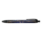 Agate Marine Bleu Marbre Or Votre Nom Lettre Stylo (Haut)