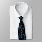 Agate Marine Cravate en marbre bleu or (Attaché)