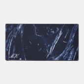 Agate Marine Marbre Bleu Nom personnalisé Lettre (Recto)