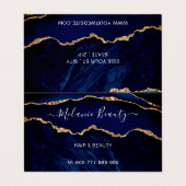 Agate Marine Parties scintillant Bleue Carte de vi (Extérieur déplié)