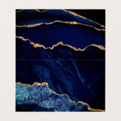 Agate Marine Parties scintillant Bleue Carte de vi (Intérieur déplié)