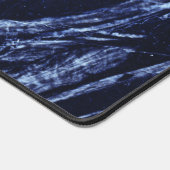 Agate Navy Blauw Marmer Custom Naam Letter Bureaumat (Hoek)