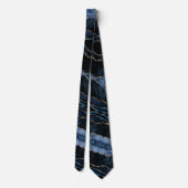 Agate Navy Blue Glitter Gemstone Stropdas (Achterkant)