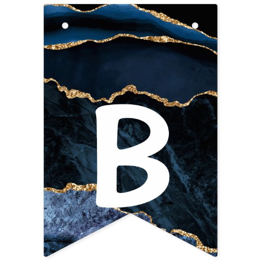 Agate Navy Blue Gold Book Lancement des drapeaux B (Troisième drapeau)