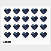Agate Navy Blue Gold Marble Nom Lettre Sticker (Feuille)