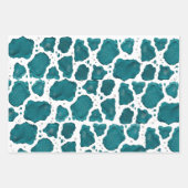 Agate Océan Sarcelle | Papier Cadeau Moderne Abstr (Devant)