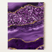 Agate océanique élégante violette et dorée paillet (Dos)