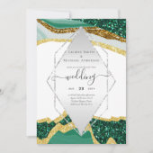 Agate OR DORÉ ÉMERAUDE - Faire-Part de Mariage Mod (Devant)