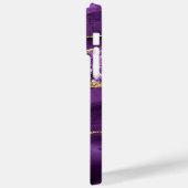 Agate Paars Gold Glitter Marble Case-Mate iPhone Case (Achterkant / Links)