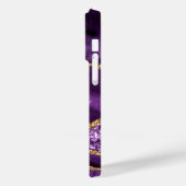 Agate Paarse Gouden Glitter Aangepaste Naam iPhone Case-Mate iPhone Case (Achterkant / Links)