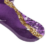 Agate Paarse Gouden Snijplank met Aangepaste Naam (Hoek)