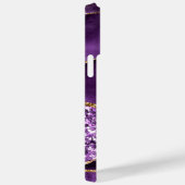 Agate Paarse Violet Gold Glitter Marble Jouw naam Case-Mate iPhone Case (Achterkant / Rechts)