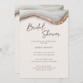 Agate Pierre Marbre Bridal Douche Invitation (Devant / Derrière)