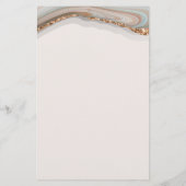 Agate Pierre Marbre Monogramme Nom Papier à lettre (Dos)